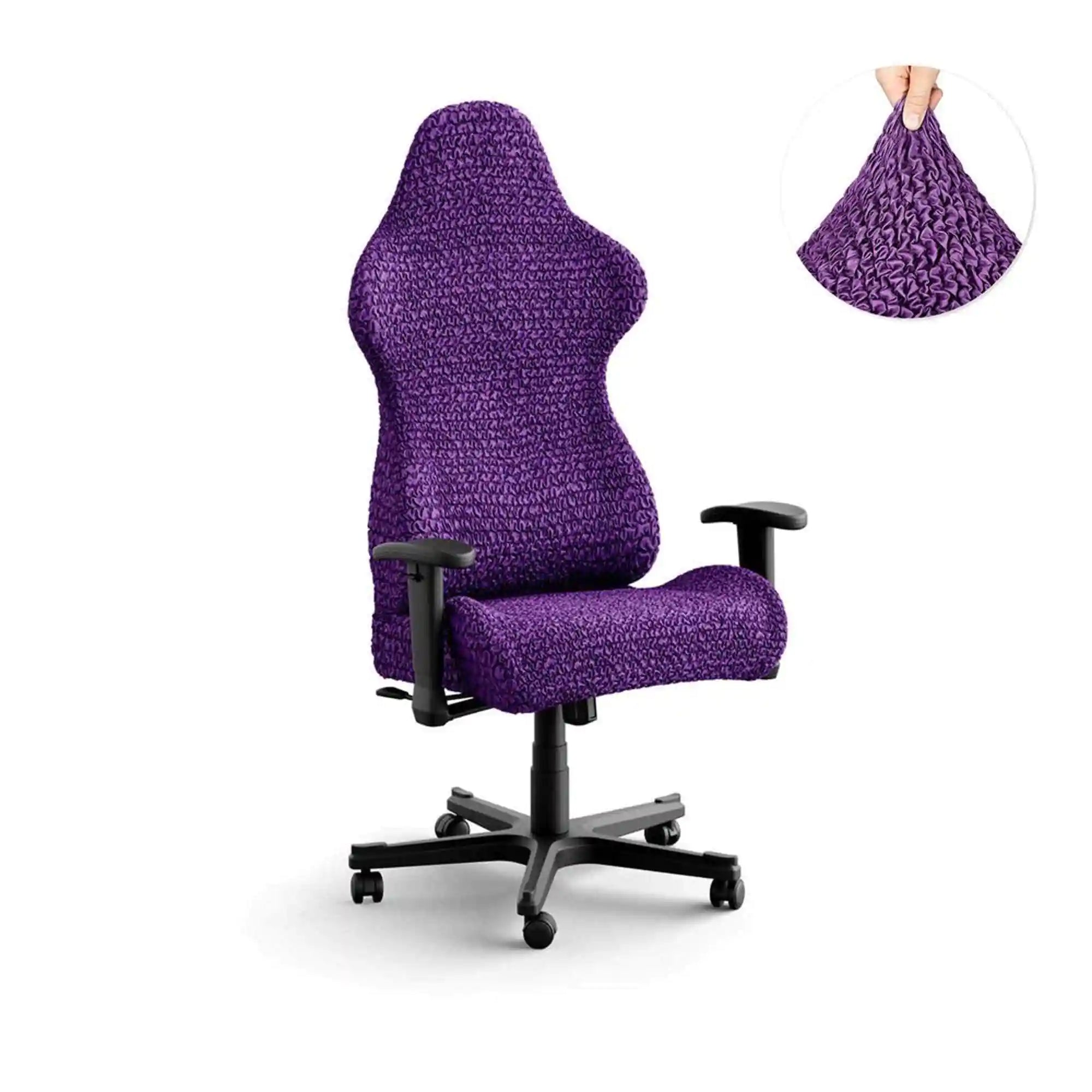 Office/ Gaming Chair Cover - Purple, Microfibra Collection